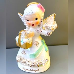 VTG Napco Japan august birthday angel figure